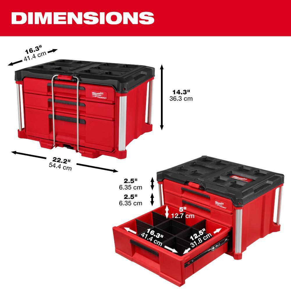 3 Drawer Multi-Depth Tool Box 