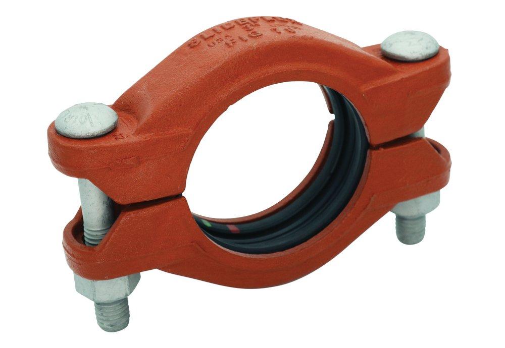 6 in. Rust Inhibiting Painted Grooved 0.00 - 0.13 in. Coupling 