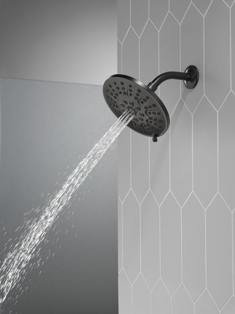 DELTA UNIVERSAL SHOWERING COMPONENTS 4 SETTING SHOWER HEAD 1.75 GPM MATTE BLACK 