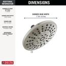 DELTA UNIVERSAL SHOWERING COMPONENTS 4 SETTING SHOWER HEAD 1.75 GPM SPOTSHIELD BRUSHED NICKEL BN 