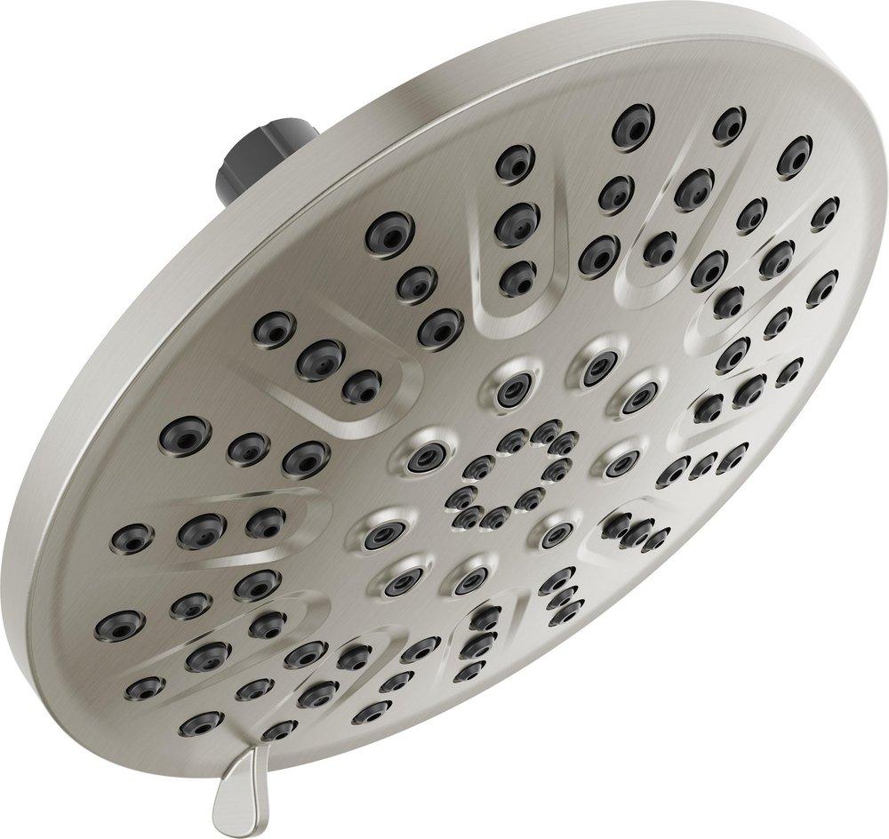DELTA UNIVERSAL SHOWERING COMPONENTS 4 SETTING SHOWER HEAD 1.75 GPM SPOTSHIELD BRUSHED NICKEL BN 