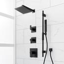 HIBISCUS THERMOSTATIC SHOWER SYSTEM WITH SLIDE BAR AND HAND SHOWER - MATTE BLACK 