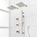 HIBISCUS THERMOSTATIC SHOWER SYSTEM WITH DUAL SHOWERHEADS SLIDE BAR AND HAND SHOWER - BN 
