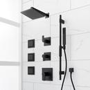 HIBISCUS THERMOSTATIC SHOWER SYSTEM WITH 3 BODY SPRAYS SLIDE BAR AND HAND SHOWER - MATTE BLACK 