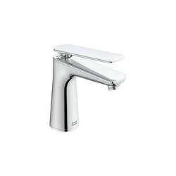 Single Handle Monoblock Bathroom Sink Faucet in Brushed Nickel