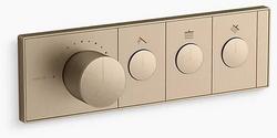 Single Handle Thermostatic Valve Trim in Vibrant Brushed Bronze