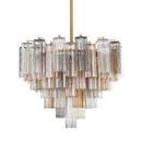 ADDIS 12 LIGHT AGED BRASS CHANDELIE 