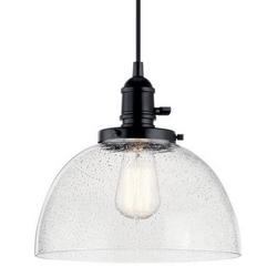 100W 1-Light Medium E-26 Pendant Light in Black