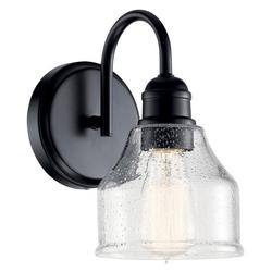 75W 1-Light 9-1/2 in. Wall Sconce in Black