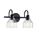 75W 2-Light Medium E-26 Vanity Fixture in Black
