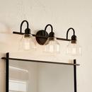 Kichler Lighting Black 75W 3-Light Medium E-26 Vanity Fixture 