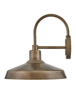100W 1-Light 16-1/2 in. Outdoor Wall Sconce in Burnished Bronze
