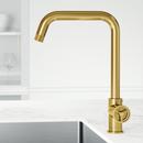 CASS INDUSTRIAL 14 IN. H SINGLE HANDLE KITCHEN BAR FAUCET IN MATTE BRUSHED GOLD 