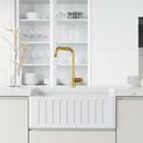 CASS INDUSTRIAL 14 IN. H SINGLE HANDLE KITCHEN BAR FAUCET IN MATTE BRUSHED GOLD 