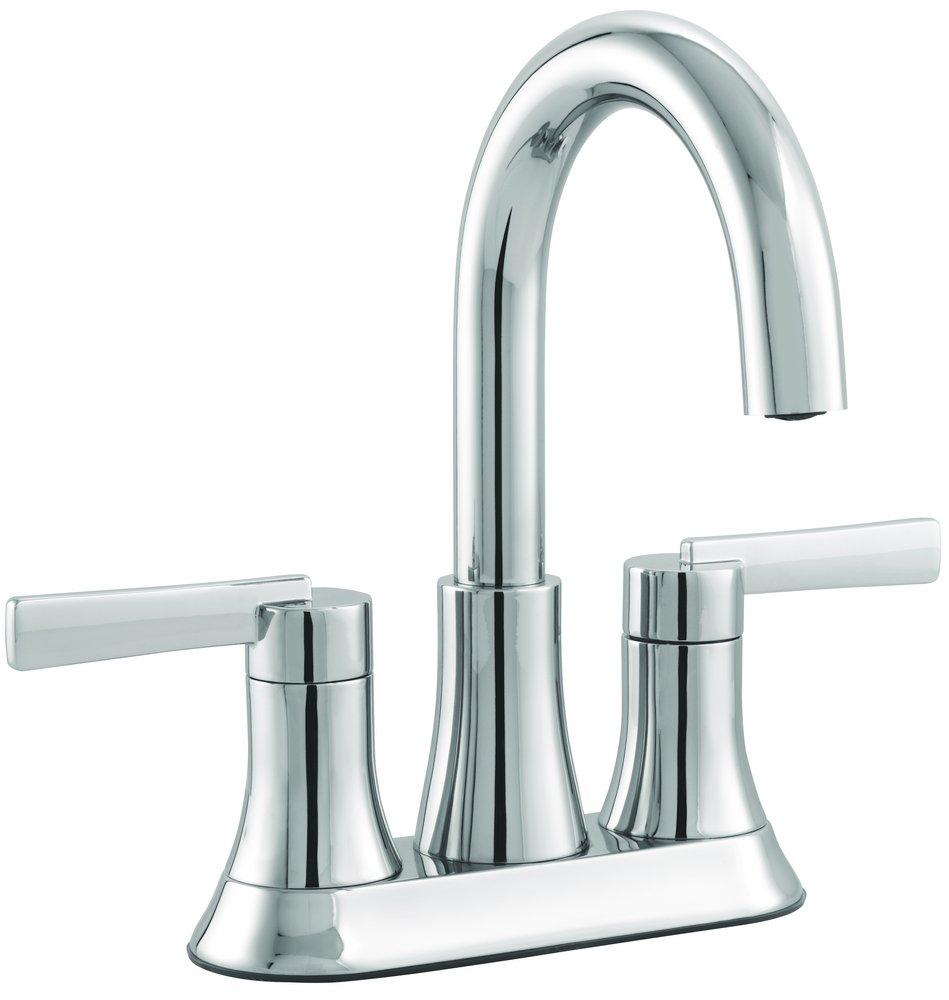 Two Handle Centerset Bathroom Sink Faucet in Chrome 