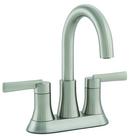 Two Handle Centerset Bathroom Sink Faucet in Brushed Nickel 