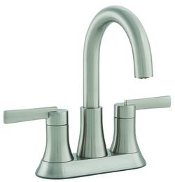 Two Handle Centerset Bathroom Sink Faucet in Brushed Nickel