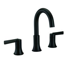 Two Handle Widespread Bathroom Sink Faucet in Matte Black