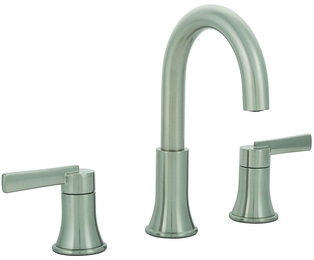 Two Handle Widespread Bathroom Sink Faucet in Brushed Nickel 