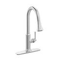 Single Handle Pull Down Kitchen Faucet in Polished Chrome