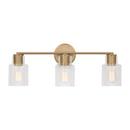 60W 3-Light Medium E-26 Vanity Fixture in Satin Brass