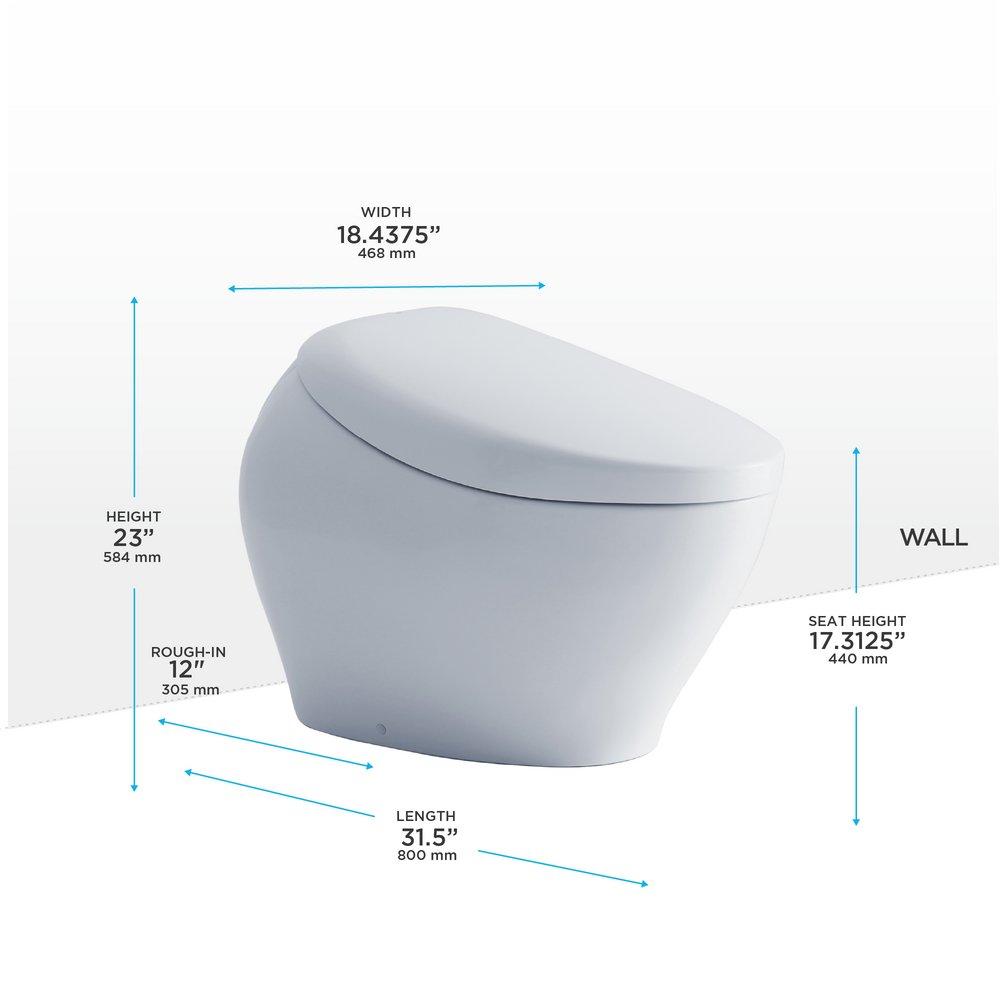 TOTO Cotton White 0.8/1.0 gpf Dual Flush Elongated One Piece Toilet 