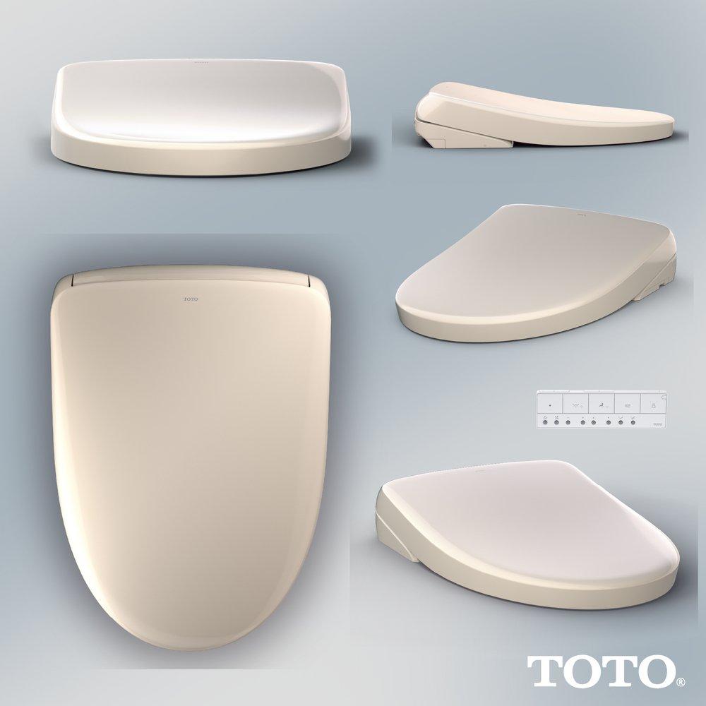 TOTO Sedona Beige Elongated Closed Front with Cover Bidet Seat 
