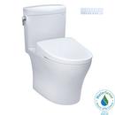 1.28 gpf Elongated Two Piece Toilet with Washlet Seat  in Cotton White 