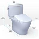 1.28 gpf Elongated Two Piece Toilet with Washlet Seat  in Cotton White 