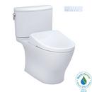 1.28 gpf Elongated Two Piece Toilet with Washlet Seat  in Cotton White