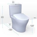 1.28 gpf Elongated Two Piece Toilet with Washlet Seat  in Cotton White 