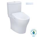 1.28 gpf Elongated Two Piece Toilet with Washlet Seat  in Cotton White 