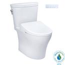 1.28 gpf Elongated Two Piece Toilet with Washlet Seat  in Cotton White