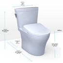 1.28 gpf Elongated Two Piece Toilet with Washlet Seat  in Cotton White 