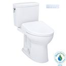 1.28 gpf Elongated Two Piece Toilet with Washlet Seat  in Cotton White 