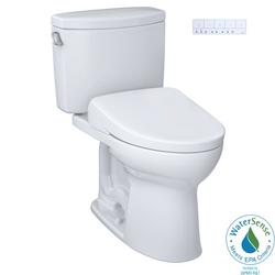 1.28 gpf Elongated Two Piece Toilet with Washlet Seat  in Cotton White