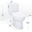 1.28 gpf Elongated Two Piece Toilet with Washlet Seat  in Cotton White 