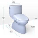1.28 gpf Elongated Two Piece Toilet with Washlet Seat  in Cotton White 