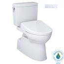 1.28 gpf Elongated Two Piece Toilet with Washlet Seat  in Cotton White 