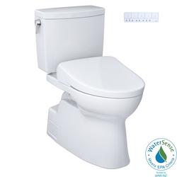 1.0 gpf Elongated Two Piece Toilet with Washlet Seat  in Cotton White