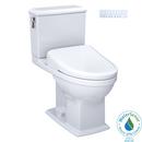 1.28 gpf Elongated Two Piece Toilet with Washlet Seat  in Cotton White