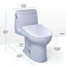 1.28 gpf Elongated One Piece Toilet with Washlet Seat  in Cotton White 