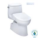 1.28 gpf Elongated One Piece Toilet with Washlet Seat  in Cotton White 