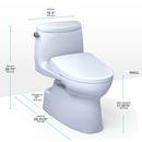 1.28 gpf Elongated One Piece Toilet with Washlet Seat  in Cotton White 