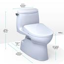 1.28 gpf Elongated One Piece Toilet with Washlet Seat  in Cotton White 