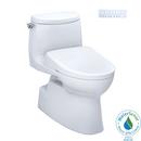 1.28 gpf Elongated One Piece Toilet with Washlet Seat  in Cotton White 