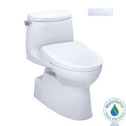 1.0 gpf Elongated One Piece Toilet with Washlet Seat  in Cotton White