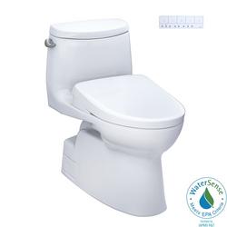 1.28 gpf Elongated One Piece Toilet with Washlet Seat  in Cotton White