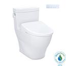 1.28 gpf Elongated One Piece Toilet with Washlet Seat  in Cotton White