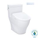 1.28 gpf Elongated One Piece Toilet with Washlet Seat  in Cotton White 